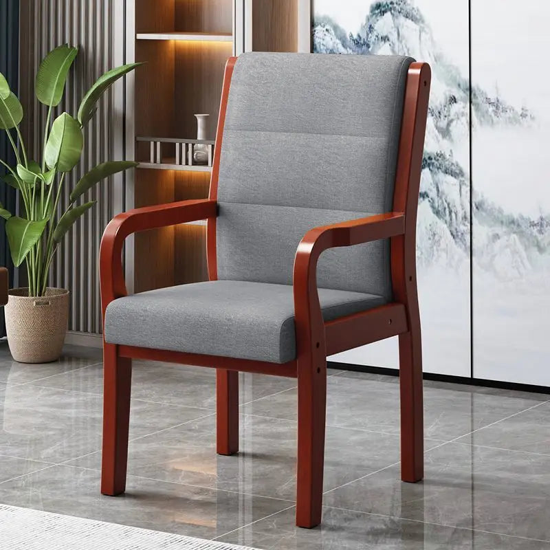 Solid Wood Armchair Upholstered Nappa Leather Rubberwood Frame High Density Foam Cushion Modern Comfy Chair for Home