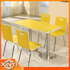 For Fast Food Restaurant Dining Table and Chair Set for Breakfast Snack Burger Milk Tea Shop High End Catering Staff Canteen