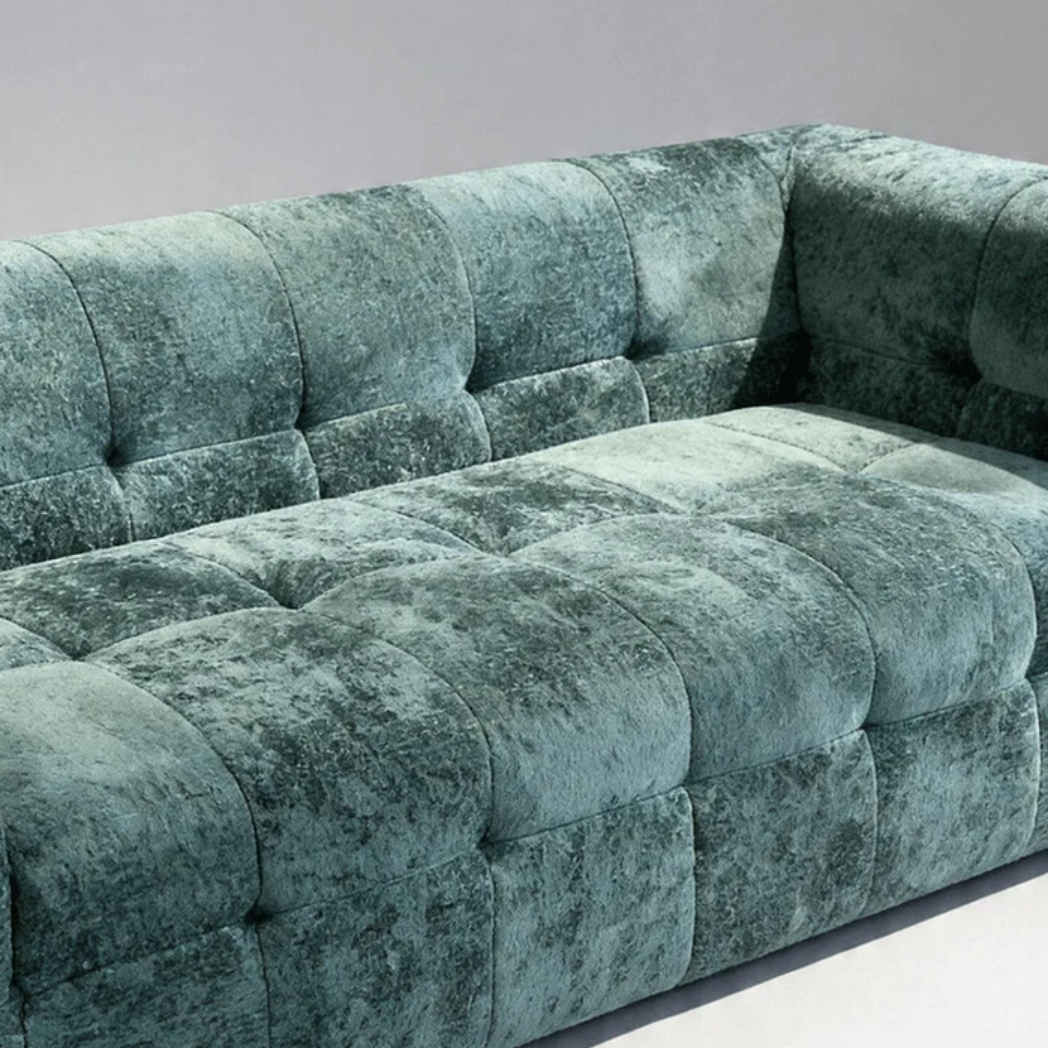 Fabric upholstery detail of modern sofa