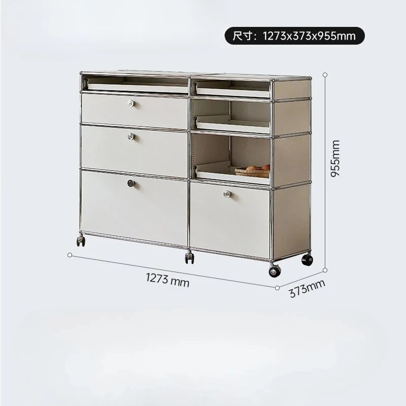 Living Room Cabinet Sideboards Coffee Table Tv Stand Storage Cabinet Corner Metal Storage Display Customizable Modular Furniture