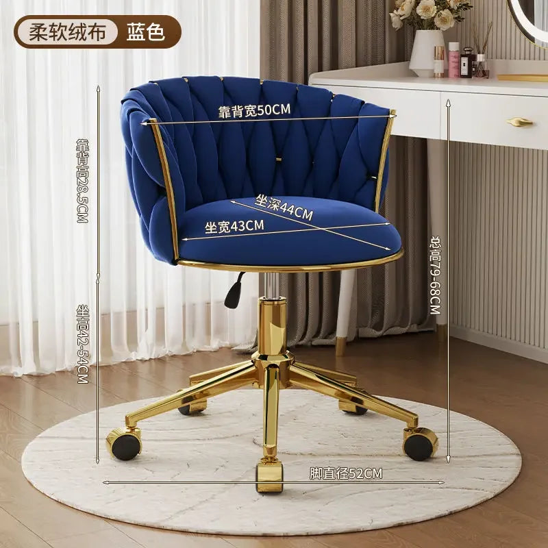 Office Chair, Swivel Desk Chair , Stylish Seating for Home Office, Vanity & Modern Glam Workspace Decor