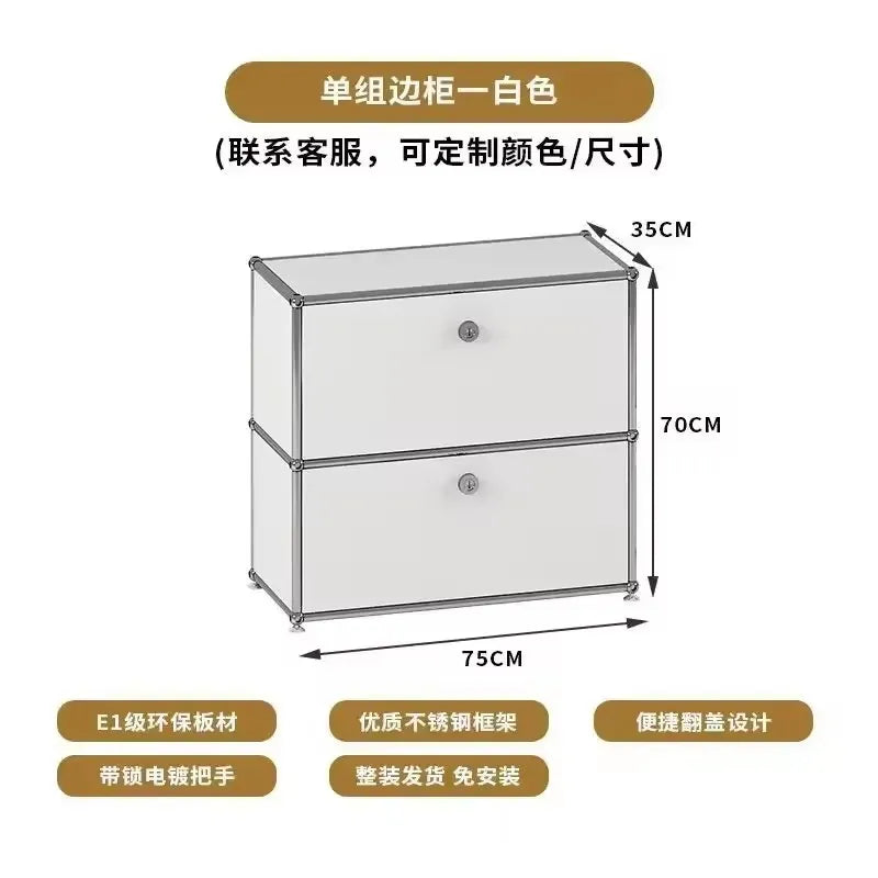 Living Room Cabinet Sideboards Coffee Table Tv Stand Storage Cabinet Corner Metal Storage Display Customizable Modular Furniture