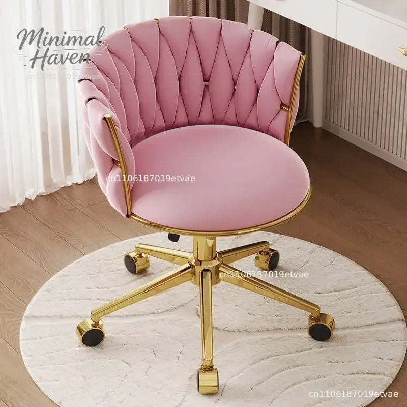 Office Chair, Swivel Desk Chair , Stylish Seating for Home Office, Vanity & Modern Glam Workspace Decor