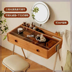 Japanese Style Solid Wood Dressing Table Small Apartment Retro Table Bedroom Antique Furniture High-End Light Luxury Desk