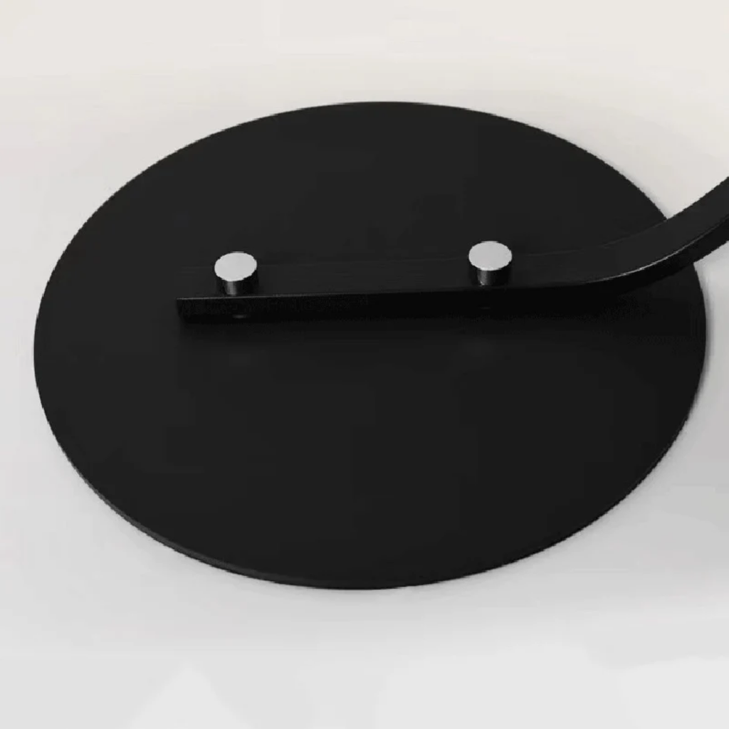 Base detail of modern fishing rod floor lamp
