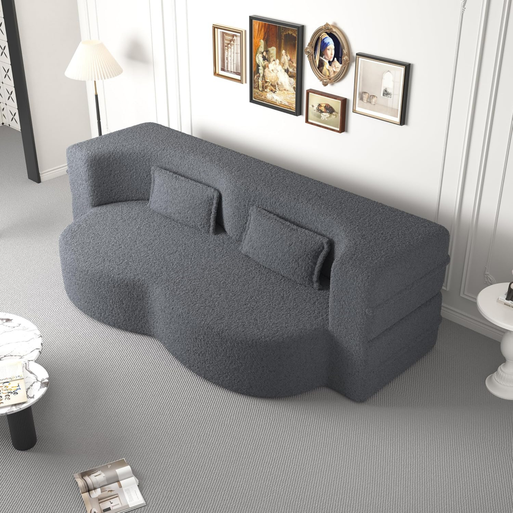 Foldable sofa in seating position