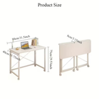 Space saving folding computer desk dimensions and details