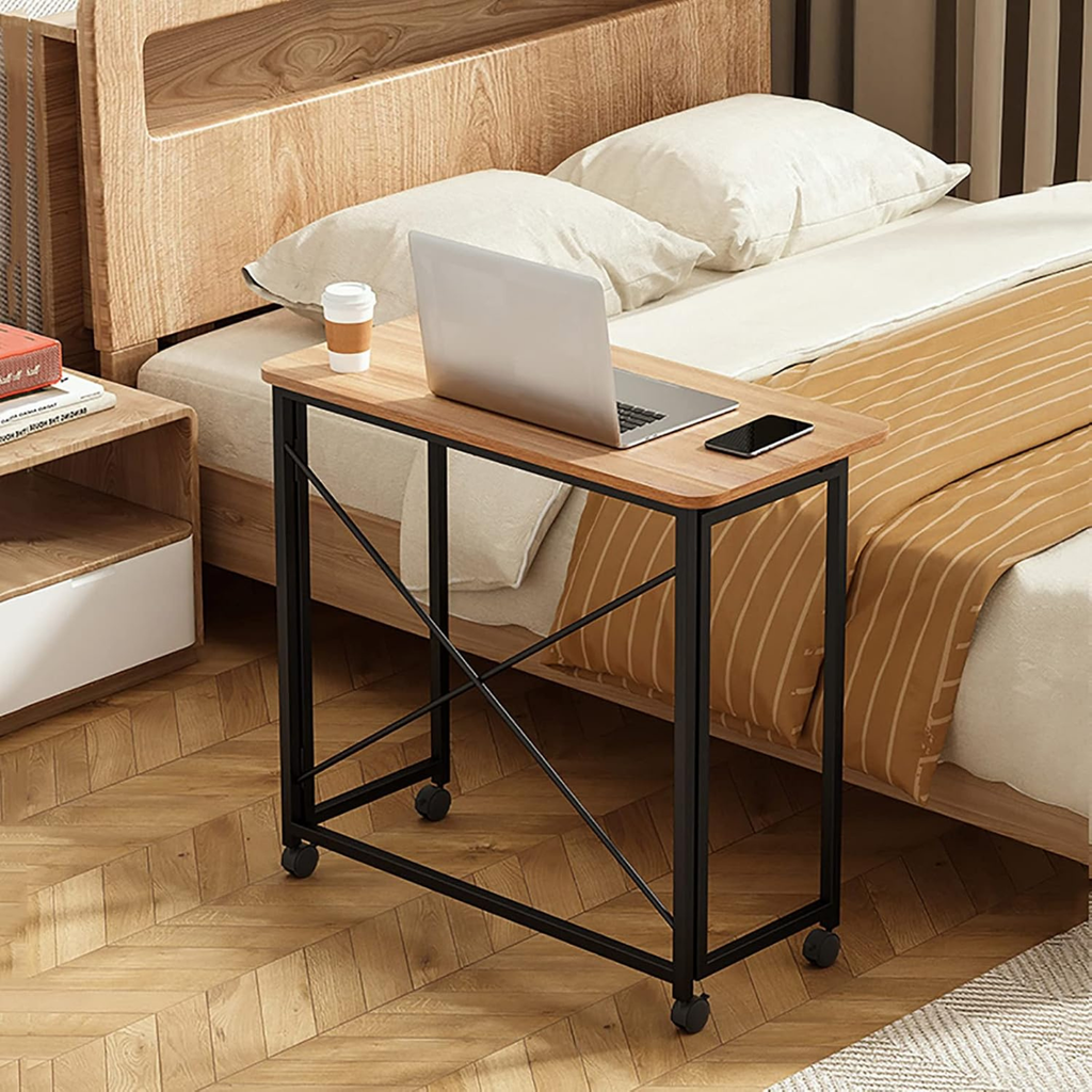 Compact folding study table for bedroom and home workspace