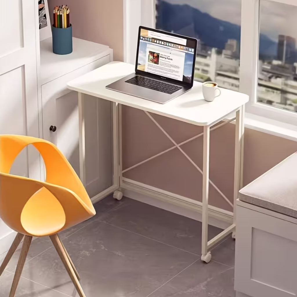 Folding writing desk for bedroom and home office
