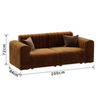 Caramel French style chenille sofa