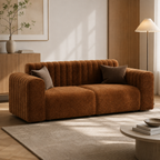 French style chenille sofa in a modern interior