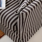 Close-up of striped fabric upholstery