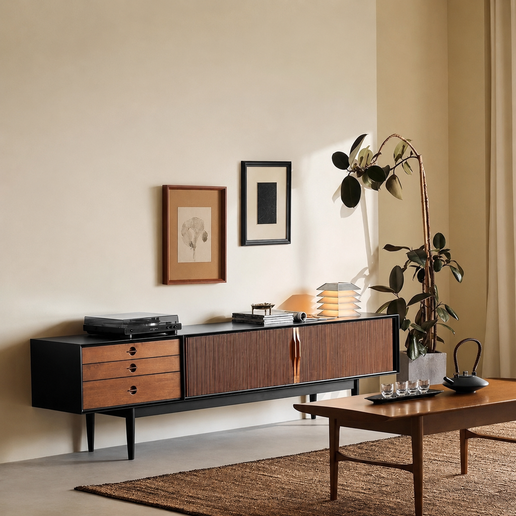 French Medieval Solid Wood TV Cabinet Household Small Apartment Solid Wood Floor Cabinet