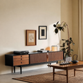 French Medieval Solid Wood TV Cabinet Household Small Apartment Solid Wood Floor Cabinet