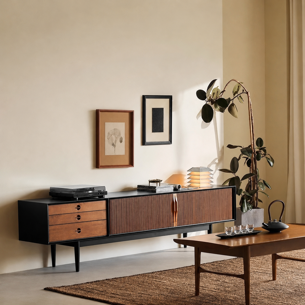 French Medieval Solid Wood TV Cabinet Household Small Apartment Solid Wood Floor Cabinet