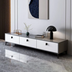 Modern 4-drawer TV stand for living room small size in gray
