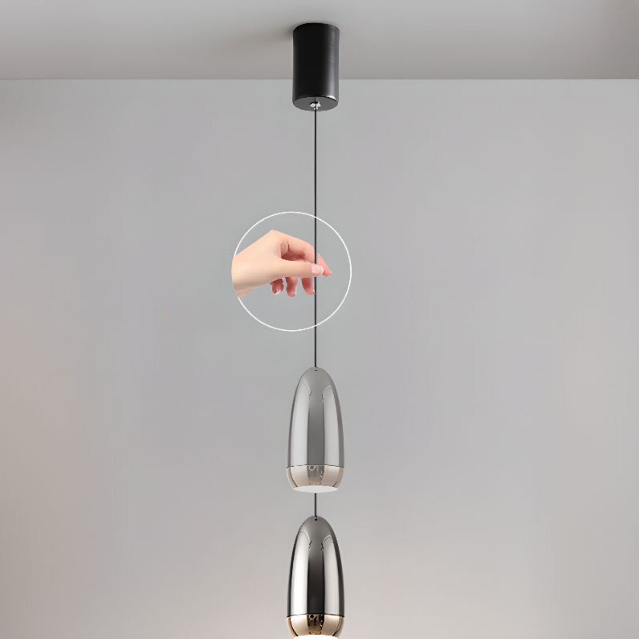 Adjustable industrial aluminum bullet LED pendant ceiling light