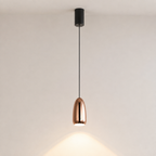 Industrial aluminum bullet LED pendant ceiling light in gold