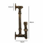 Dimensions of the industrial pipe wall sconce