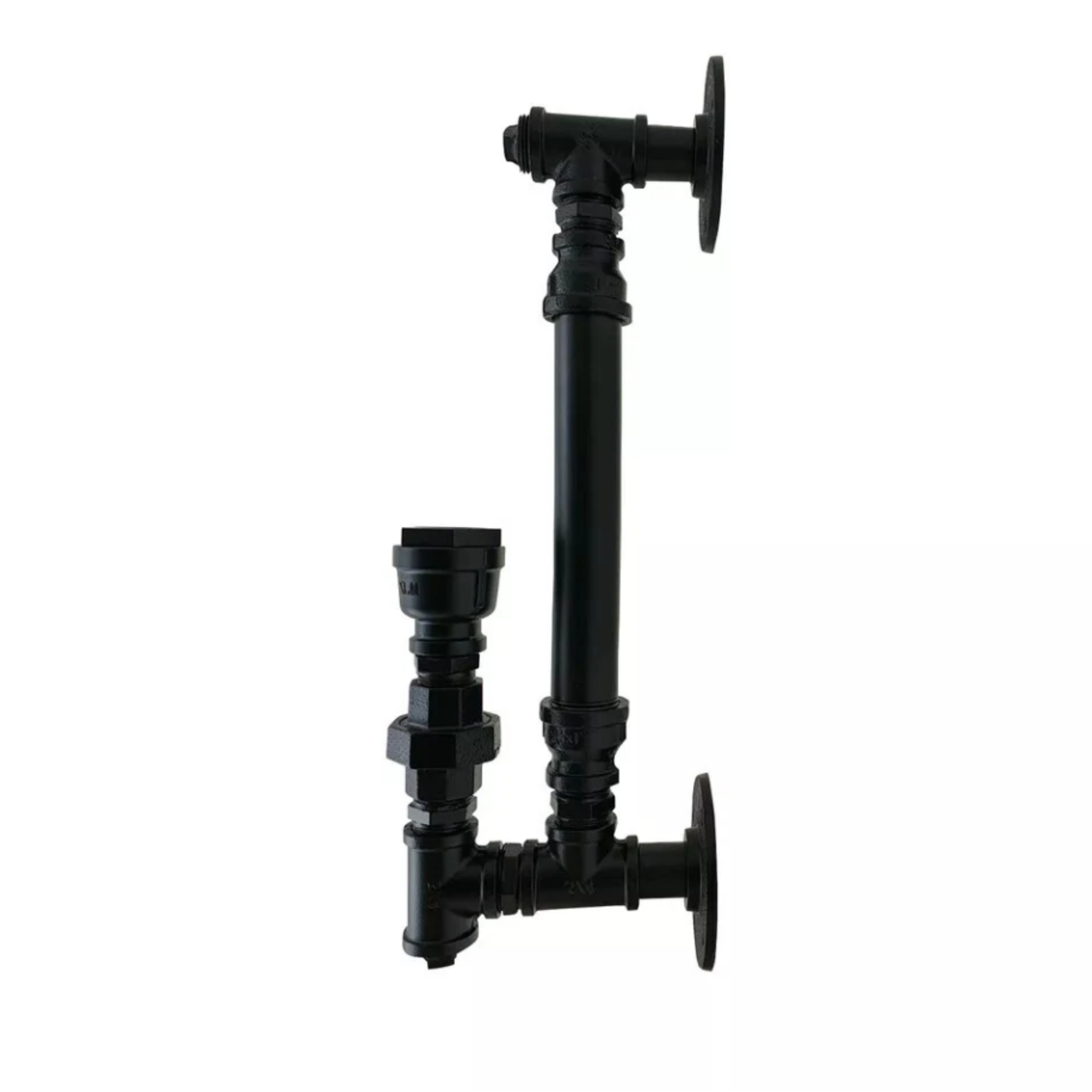 Close-up of the metal construction of the industrial wall sconce