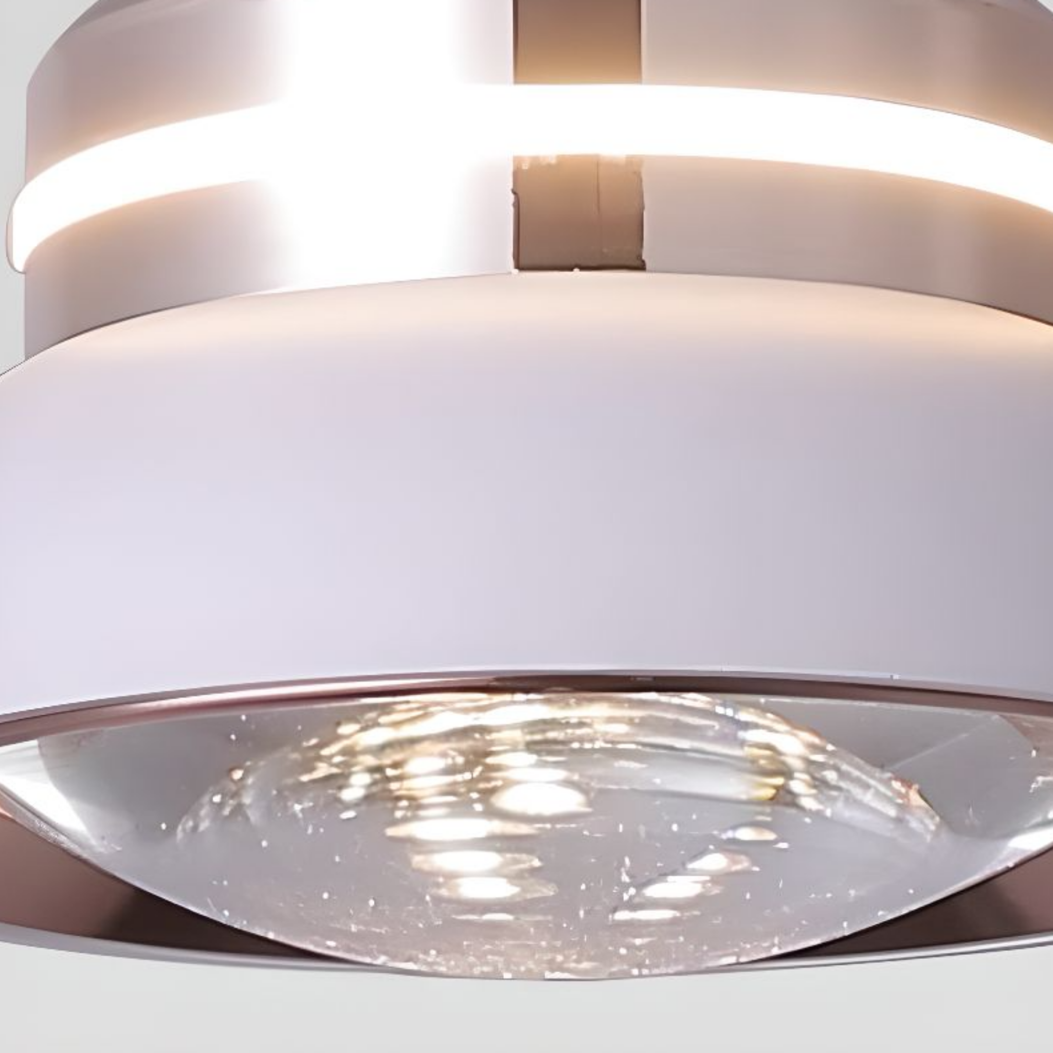 Integrated LED dome pendant light