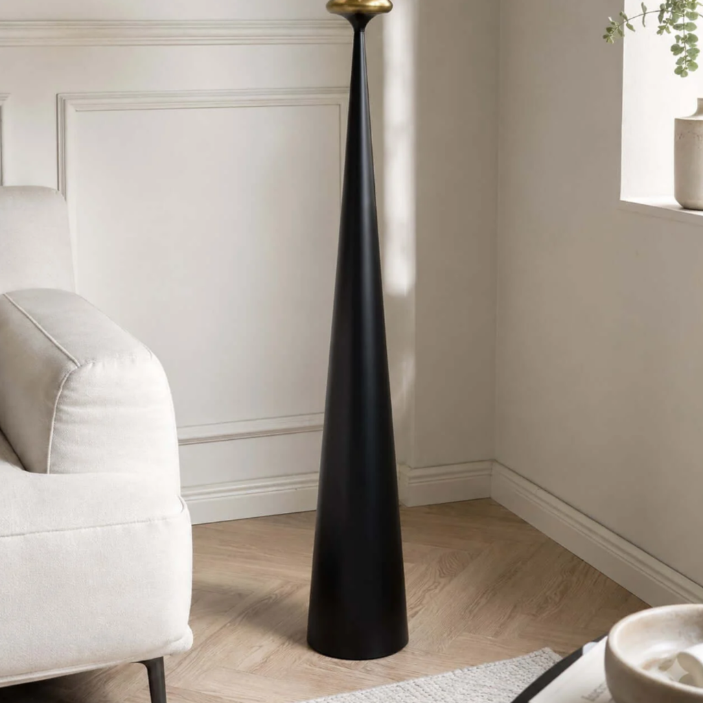 Base detail of modern Japanese floor lamp