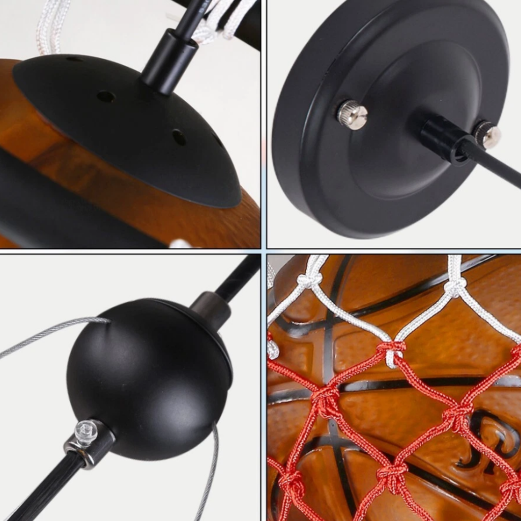 Close-up of the basketball design