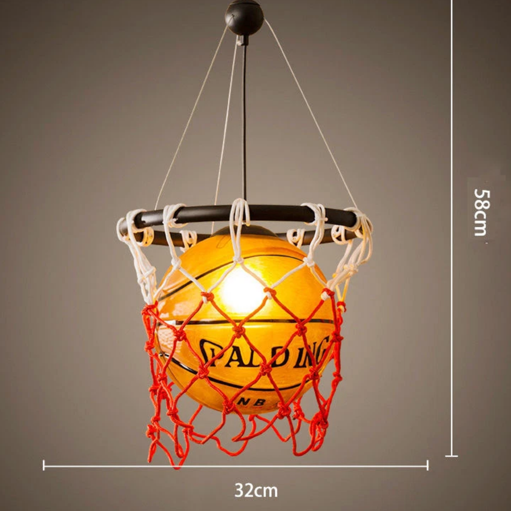 Dimensions of the kids basketball LED pendant ceiling light