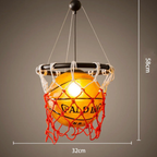 Dimensions of the kids basketball LED pendant ceiling light