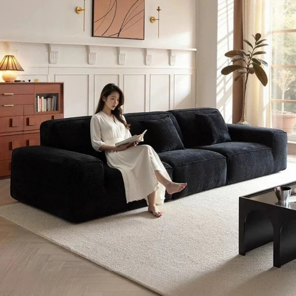 Large modular sofa for family living room