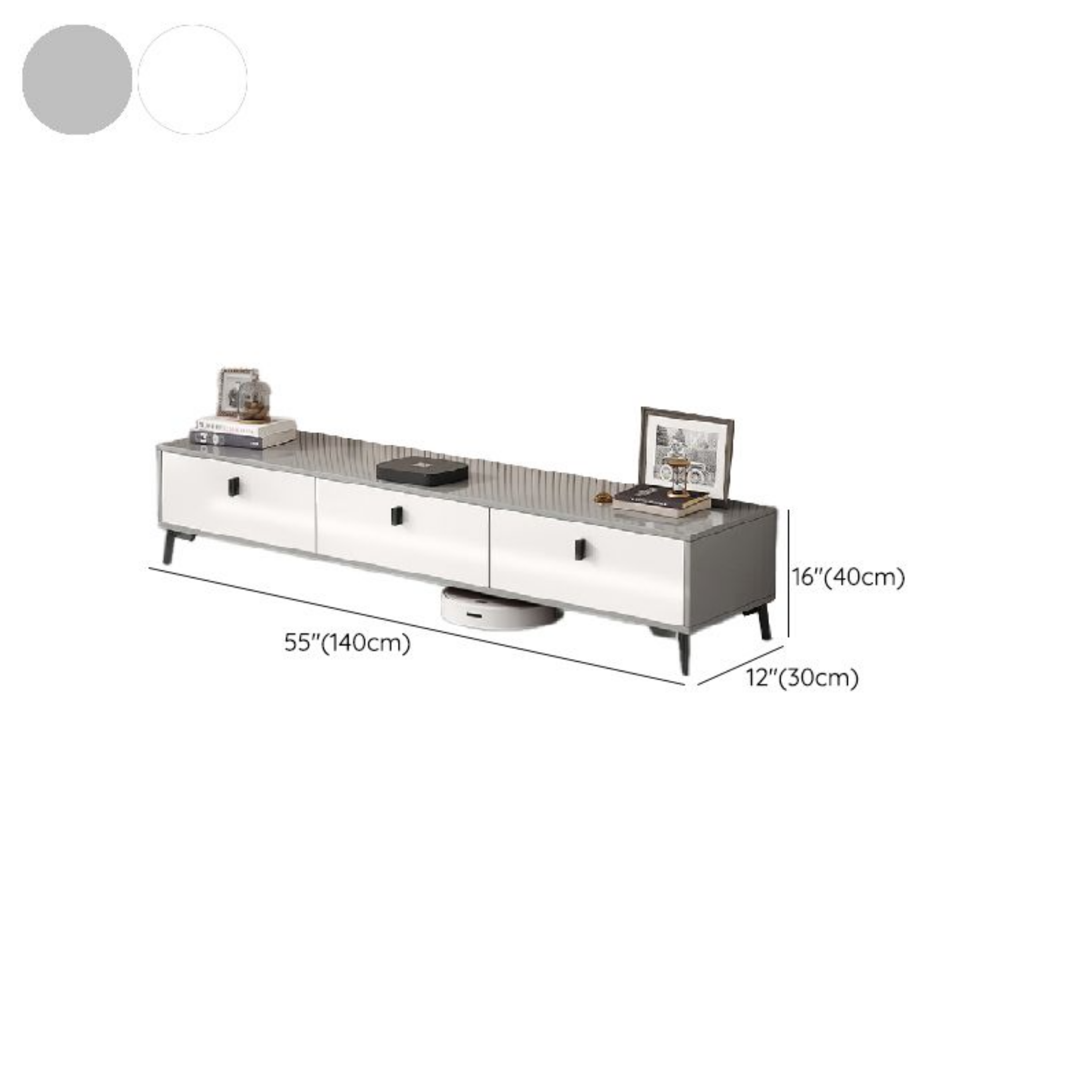 Modern 4-drawer TV stand dimensions large size