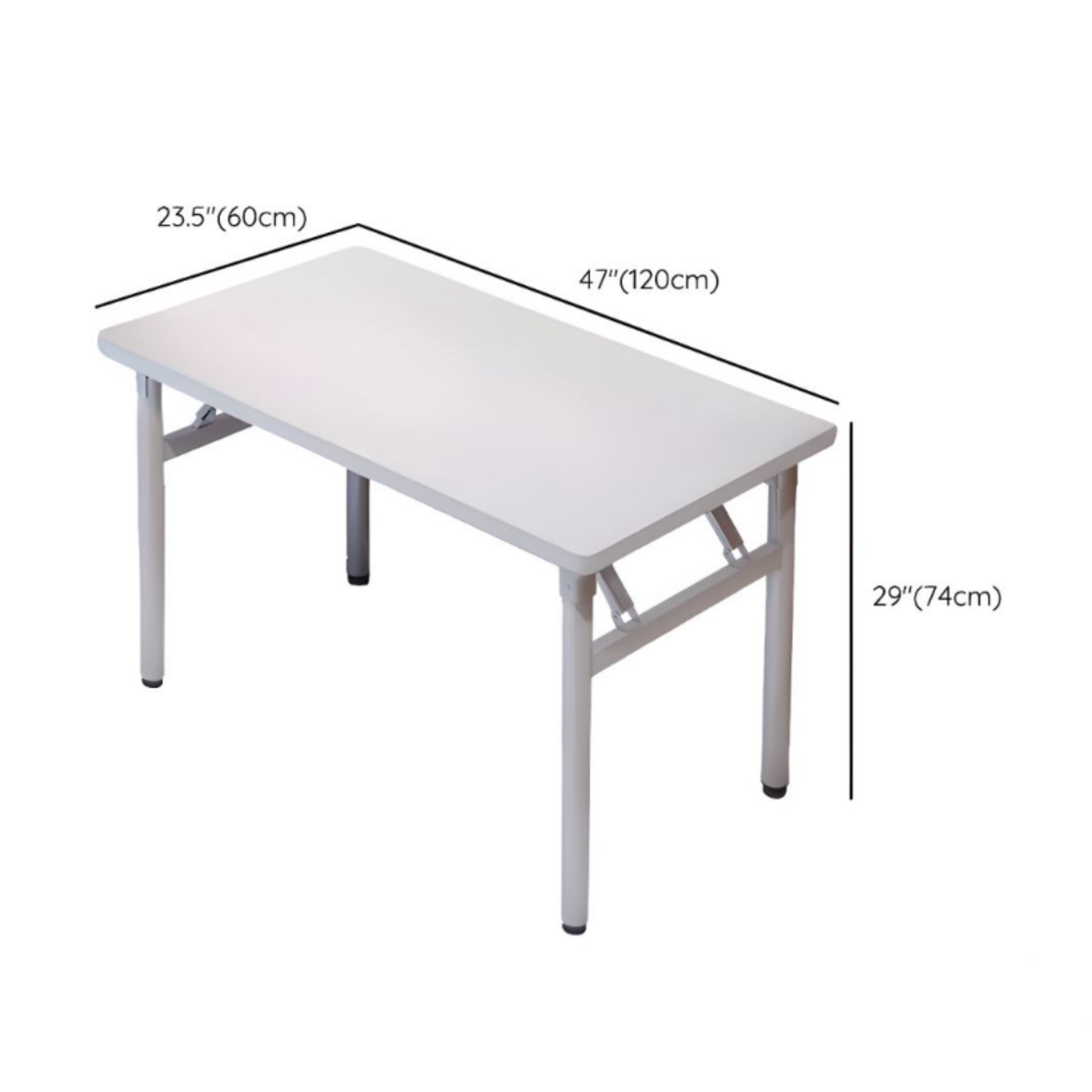 Dimensions of the large modern foldable home office desk