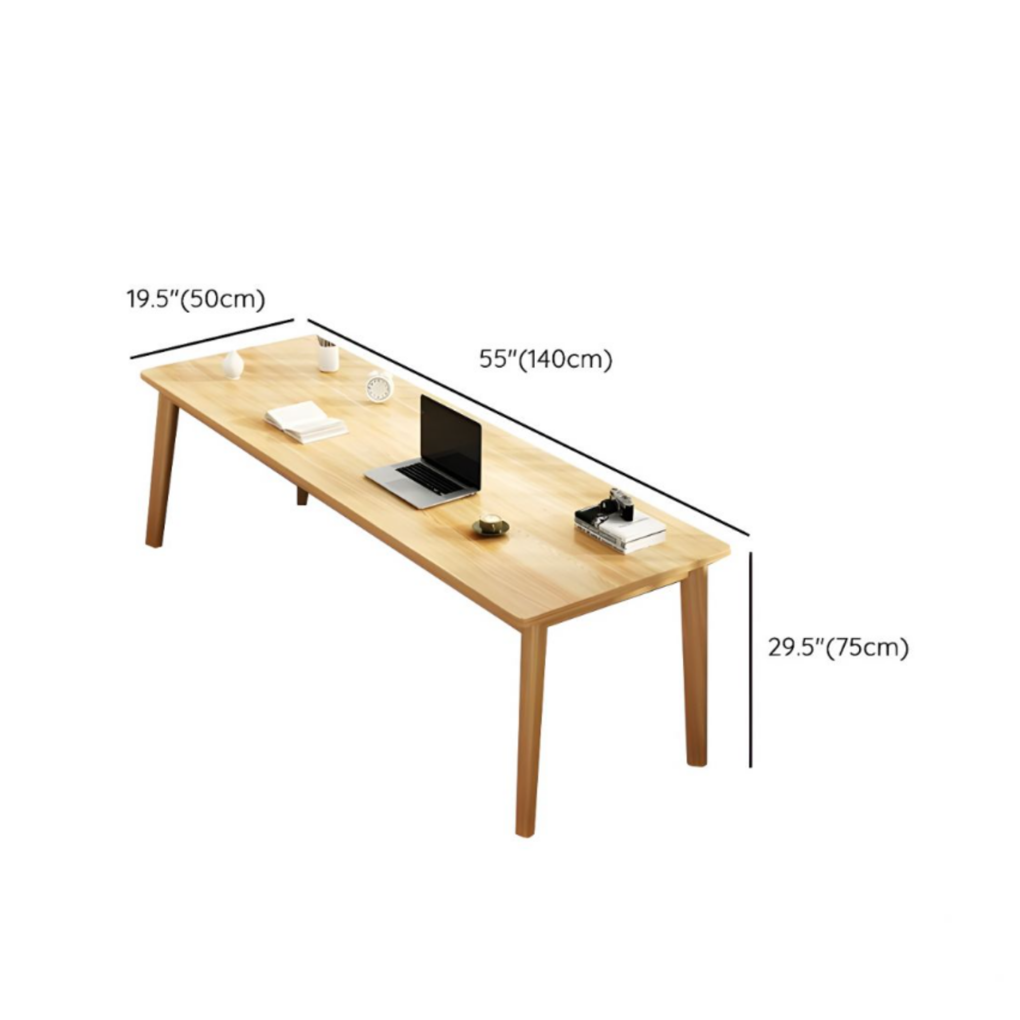 Dimensions of the large size modern minimalist solid wood computer desk