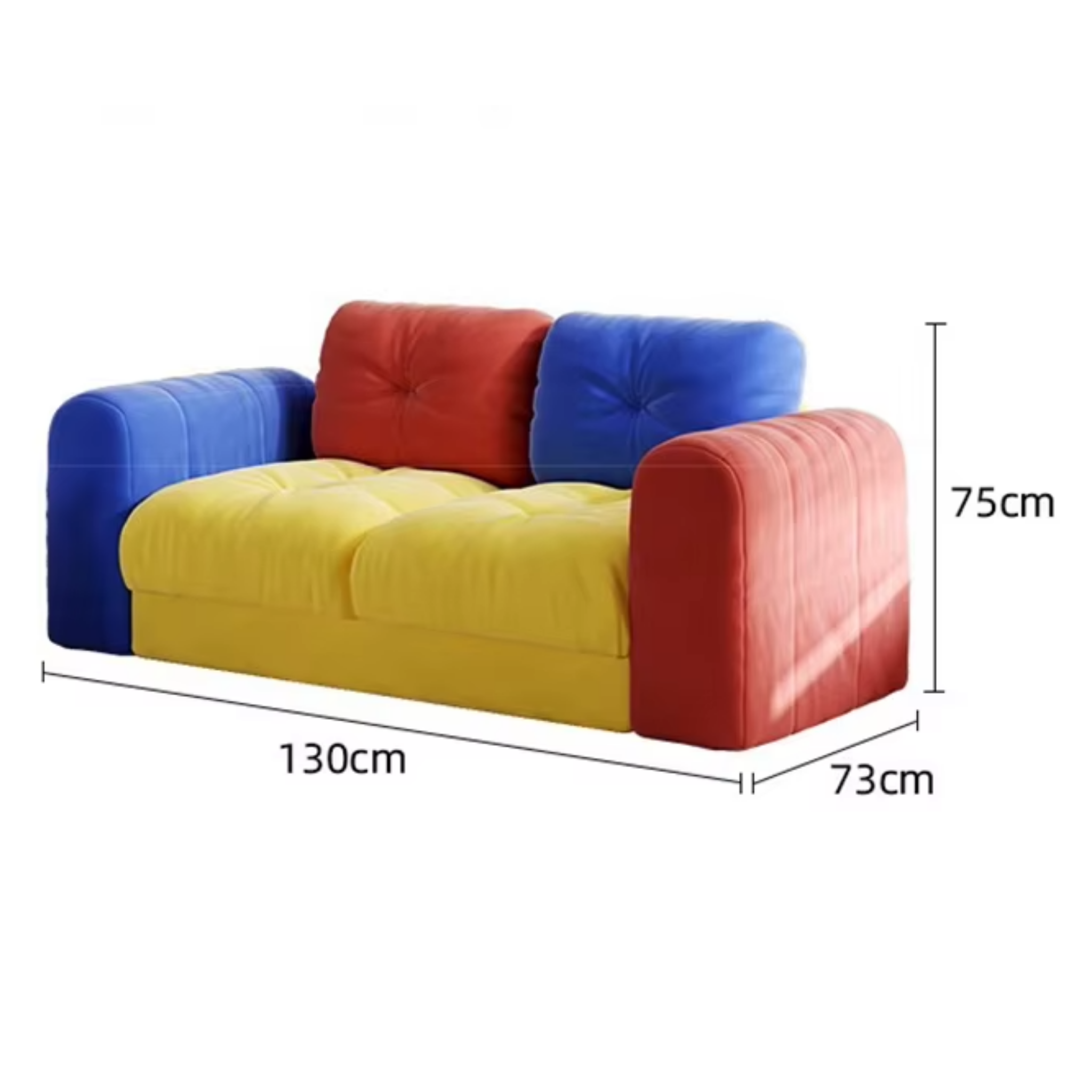 Dimensions of the large velvet accent sofa