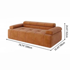 Dimensions of the low-profile velvet modular sofa