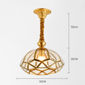 Dimensions of the luxury all copper round glass pendant light