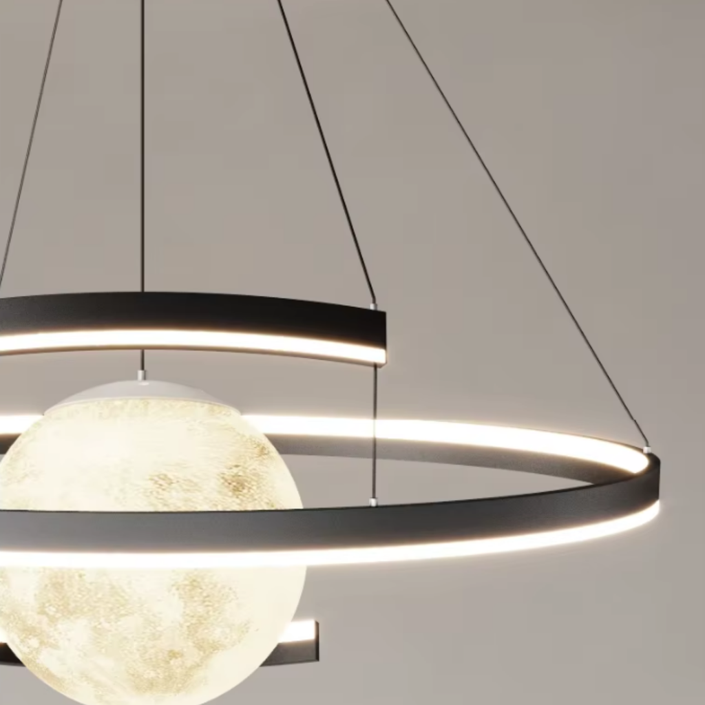 Close-up of the crescent moon curved design
