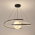 Luxury crescent moon LED pendant chandelier