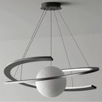 Luxury crescent moon LED pendant chandelier turned off
