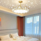 Luxury crown LED ceiling light in a bedroom