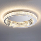 Luxury crystal LED flush mount ceiling light gold