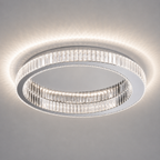 Luxury crystal LED flush mount ceiling light silver
