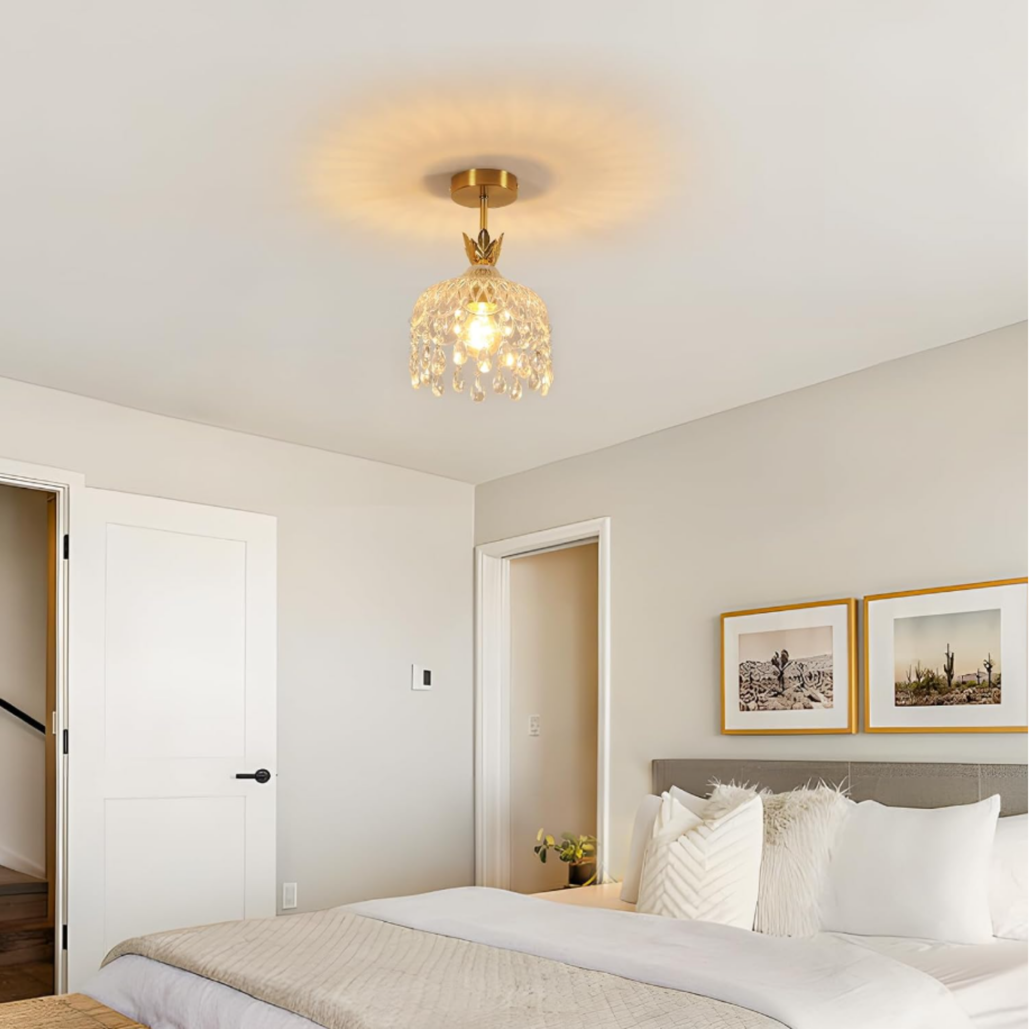 Luxury dome pendant light in a modern interior
