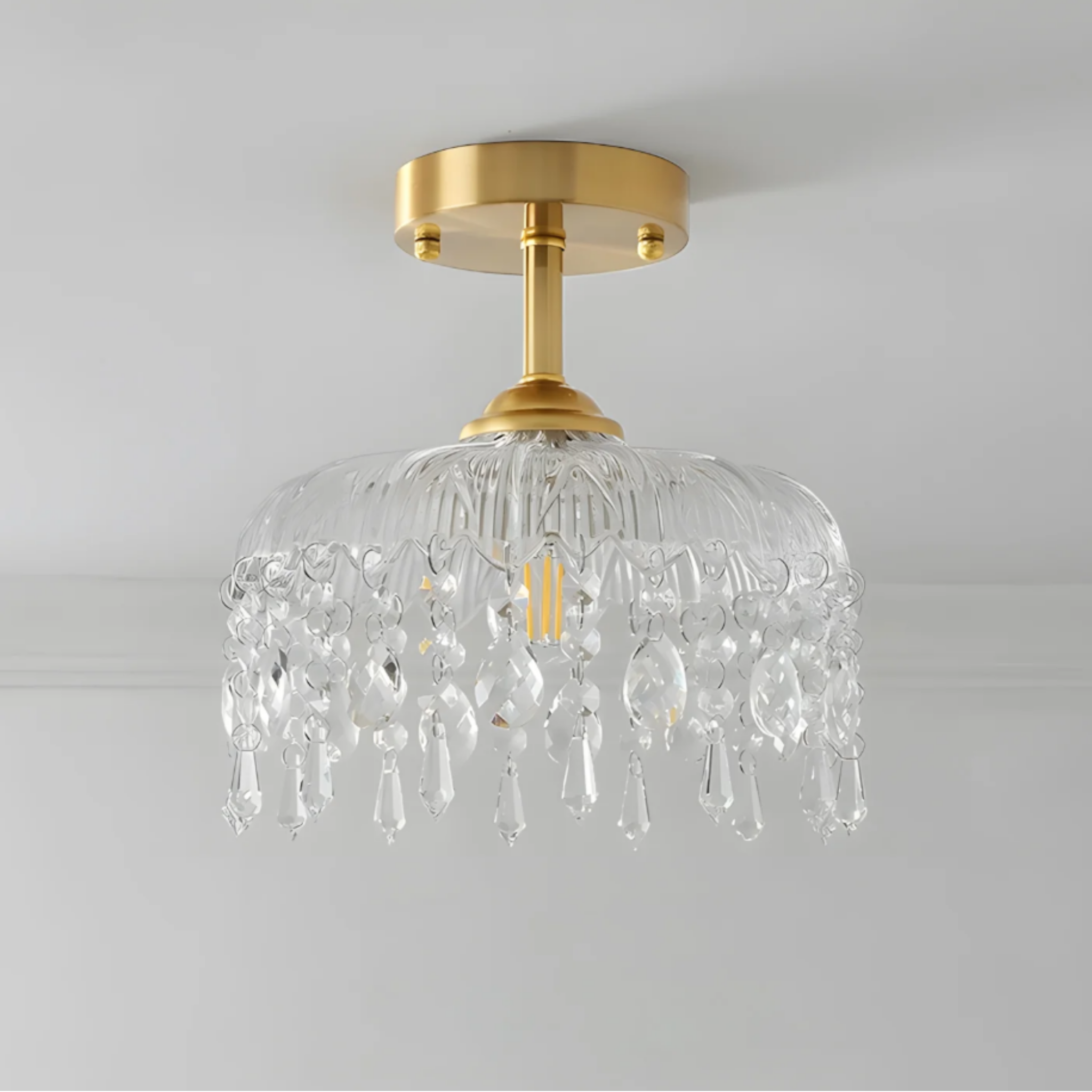 Luxury dome pendant light with light off