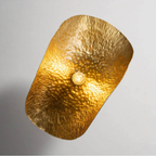 Bottom view of the luxury gold lotus leaf pendant ceiling light