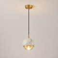 Luxury white marble globe pendant ceiling light