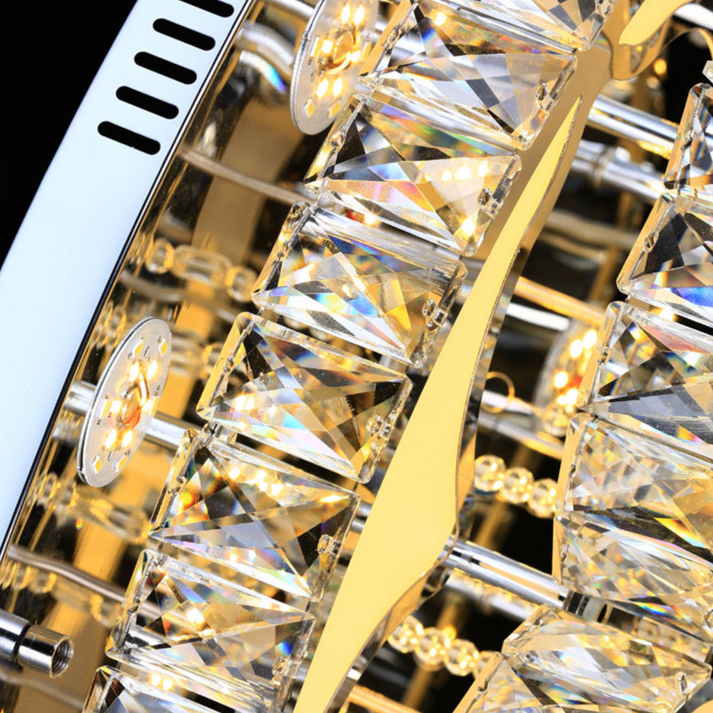 Close-up of the crystal accents
