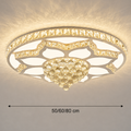 Dimensions of the luxury round crystal LED flush mount ceiling light