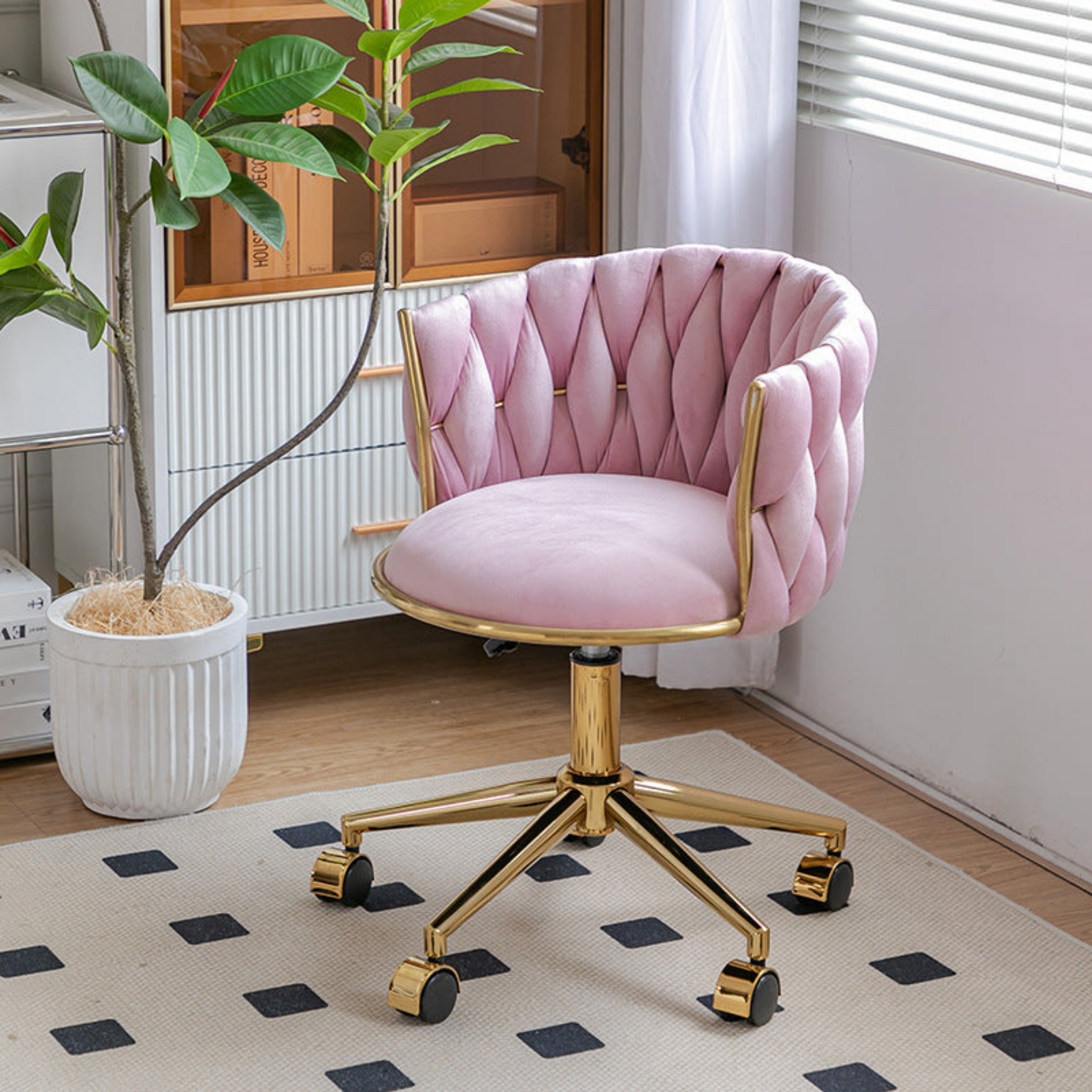 Luxury upholstered accent chair for dressing table