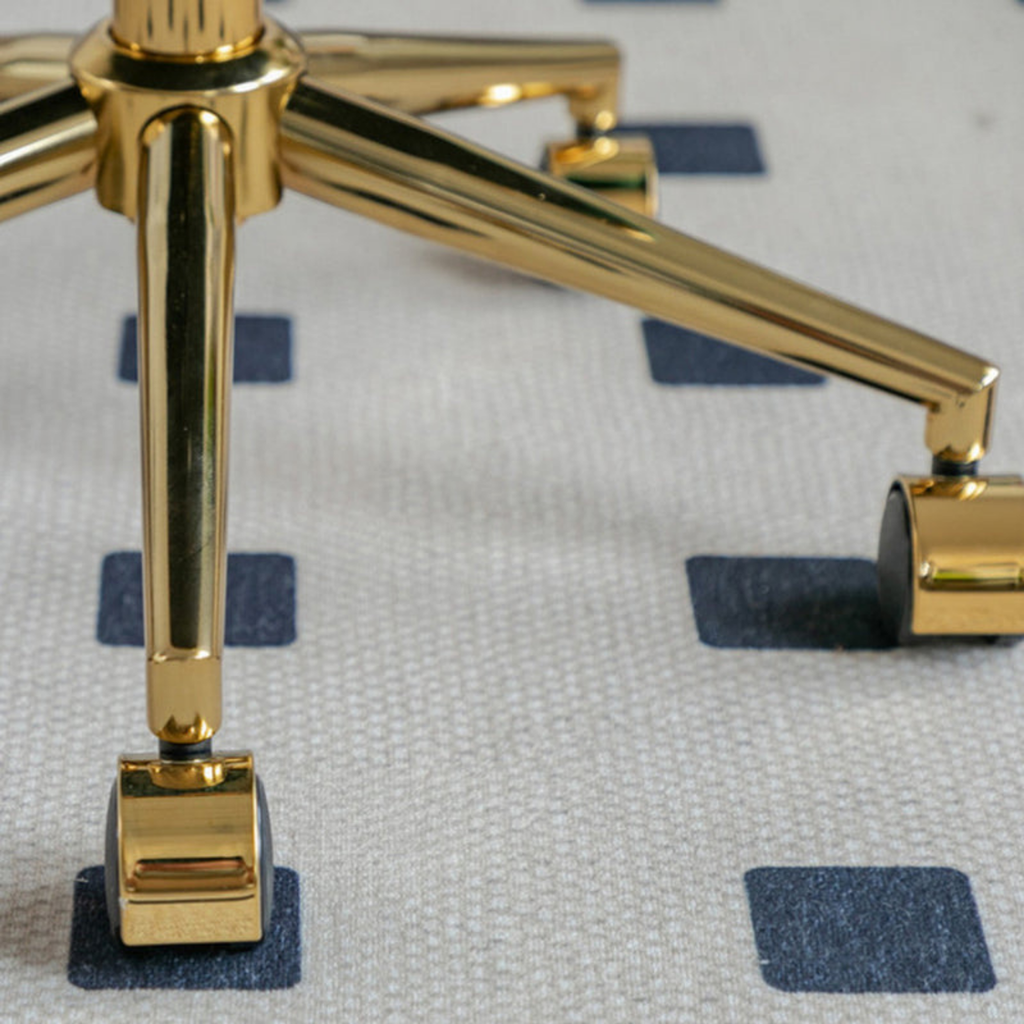 Details of the luxury upholstered accent chair for dressing table